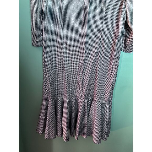 Risa Ann New York Dress Womens 16.5 Lagenlook Victorian Retro Midi Silky Ruffle - Picture 7 of 11